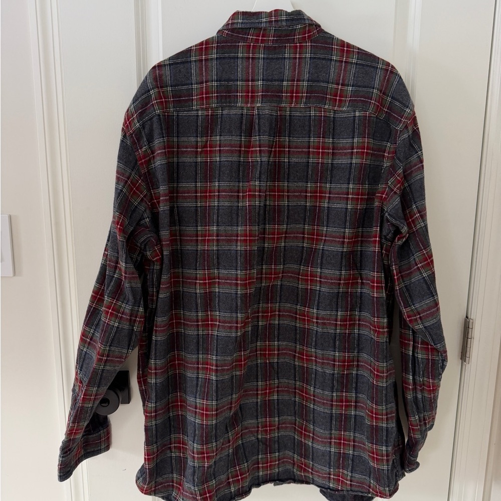 L.L. Bean Men's Plaid Cotton Shirt Button Down Long Sleeve - Picture 3 of 6